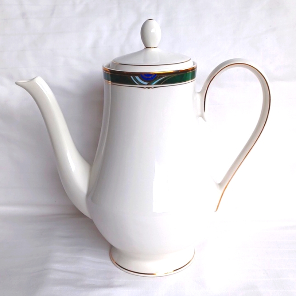 Nikko "Cypress" Patra Fine Ivory China Coffee/Tea Pot